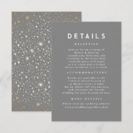 Sterrennacht Celestial Grey Wedding Details Informatiekaartje