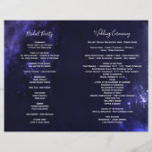 Sterrennacht Celestial Night Sky Wedding Programs (Achterkant)