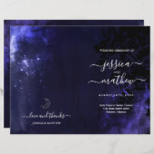 Sterrennacht Celestial Night Sky Wedding Programs (Voorkant / Achterkant)