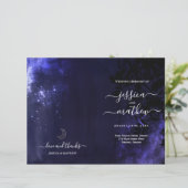 Sterrennacht Celestial Night Sky Wedding Programs (Staand voorkant)