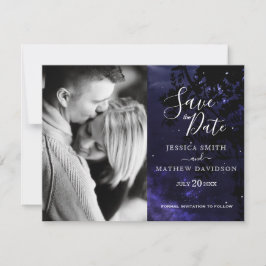 Sterrennacht Celestial Sky Photo Save the Date Aankondiging