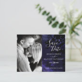 Sterrennacht Celestial Sky Photo Save the Date Aankondiging (Staand voorkant)