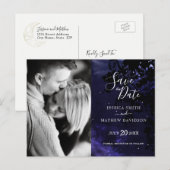 Sterrennacht Celestial Sky Photo Save the Date Aankondigingskaart (Voorkant / Achterkant)