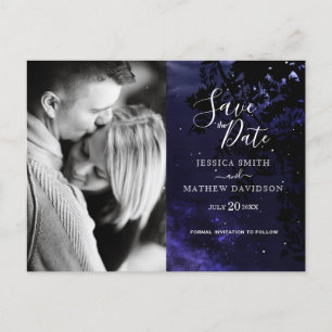 Sterrennacht Celestial Sky Photo Save the Date Aankondigingskaart