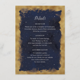 Sterrennacht Celestial Star Bruiloft Details Kaart