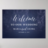Sterrennacht Celestial Star Wedding Welcome Sign Poster (Voorkant)