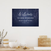 Sterrennacht Celestial Star Wedding Welcome Sign Poster (Keuken)