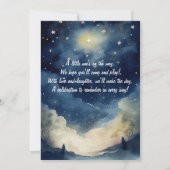 Sterrennacht Celestial Waterverf Baby shower Kaart (Achterkant)