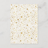 Sterrennacht Celestial Wit Goud Bruiloft Details Informatiekaartje (Achterkant)