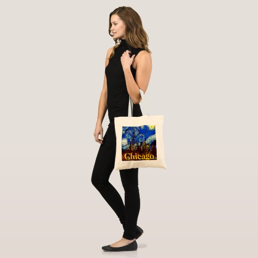 Sterrennacht Chicago Tote Bag (Voorkant (model))