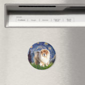 Sterrennacht - Chow Chow (crème) Magneet (Insitu (Vaatwasser))