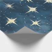 Sterrennacht Christmas Wrapping Paper Cadeaupapier (Hoek)