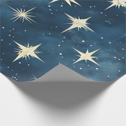 Sterrennacht Christmas Wrapping Paper Cadeaupapier (Hoek)