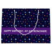 Sterrennacht Colorful Astronomic Seamless Pattern Groot Cadeauzakje (Voorkant)