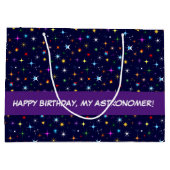 Sterrennacht Colorful Astronomic Seamless Pattern Groot Cadeauzakje (Achterkant)