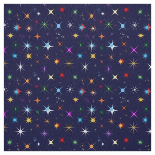 Sterrennacht Colorful Pattern Stof (Swatch)