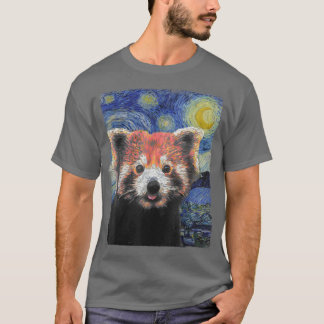 Sterrennacht Colorful Red Panda T-shirt