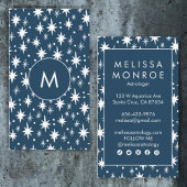 Sterrennacht Cool Minimalist Elegant Logo Initiale Visitekaartje