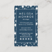Sterrennacht Cool Minimalist Elegant Logo Initiale Visitekaartje (Achterkant)