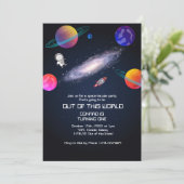 Sterrennacht Cosmic Quest Verjaardag Kaart (Staand voorkant)
