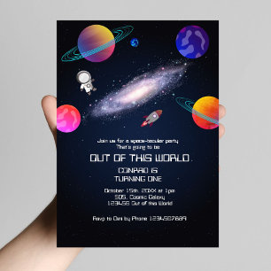 Sterrennacht Cosmic Quest Verjaardag Kaart