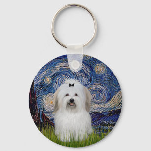 Sterrennacht - Coton de Tulear 2 Sleutelhanger
