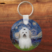 Sterrennacht - Coton de Tulear 2 Sleutelhanger (Voorkant)
