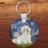 Sterrennacht - Coton de Tulear 7 Sleutelhanger (Voorkant)
