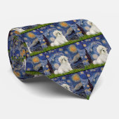 Sterrennacht - Coton de Tulear 7 Stropdas (Opgerold)