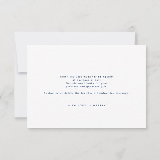 Sterrennacht Crescent Moon Celestial Bedankt (Achterkant)