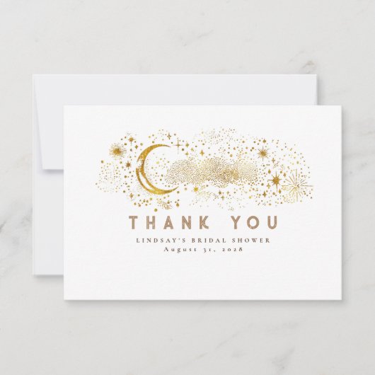 Sterrennacht Crescent Moon Small Dank u Bedankkaart (Voorkant)