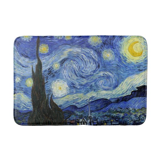Sterrennacht Crescent Moon Van Gogh Badmat (Voorkant)
