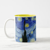 Sterrennacht Crescent Moon Van Gogh Tweekleurige Koffiemok (Links)