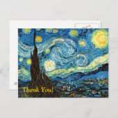 Sterrennacht dank u briefkaart (Voorkant / Achterkant)