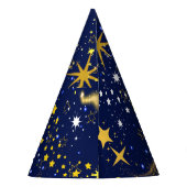 Sterrennacht Dark Blue Sky Party Pet Feesthoedjes (Achterkant)