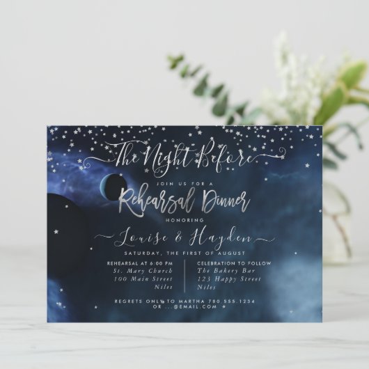 Sterrennacht, de nacht ervoor, de repetitie kondig kaart (Staand voorkant)