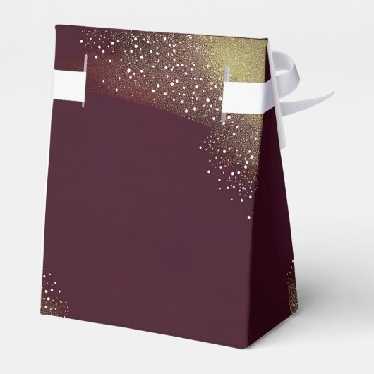 Sterrennacht Deep Crimson Bruiloft Bedankdoosjes (Achterkant)