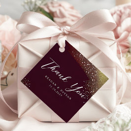 Sterrennacht Deep Crimson Bruiloft Dank u Bedankjes Labels