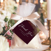 Sterrennacht Deep Crimson Bruiloft Dank u Bedankjes Labels