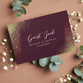 Sterrennacht Deep Crimson Bruiloft Gastenboek