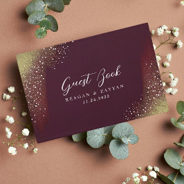 Sterrennacht Deep Crimson Bruiloft Gastenboek