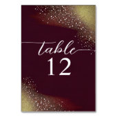 Sterrennacht Deep Crimson Bruiloft Kaart (Achterkant)