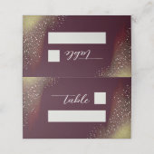 Sterrennacht Deep Crimson Bruiloft Plaatskaartje (Buitenkant ongevouwen)