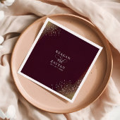 Sterrennacht Deep Crimson Bruiloft Servet