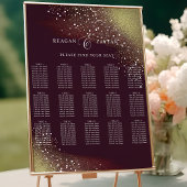 Sterrennacht Deep Crimson Bruiloft Zitting Grafiek Poster