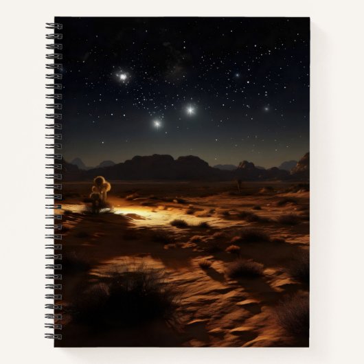 Sterrennacht Desert Notitieboek (Voorkant)