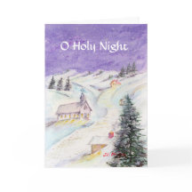 Sterrennacht die in de Waterverf van Kerstmis van