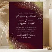 Sterrennacht Dieproood Rode Trouwfeest Kaart