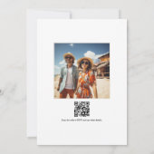 Sterrennacht Dockside Wedding QR Code Foto Kaart (Achterkant)