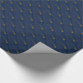 Sterrennacht Donkerblauw Sky Gold Stars Cadeauverp Cadeaupapier (Hoek)